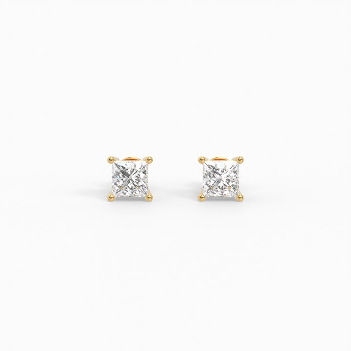 2 ct Princess diamond Studs