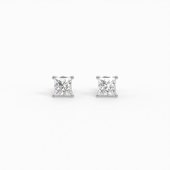 2 ct Princess diamond Studs