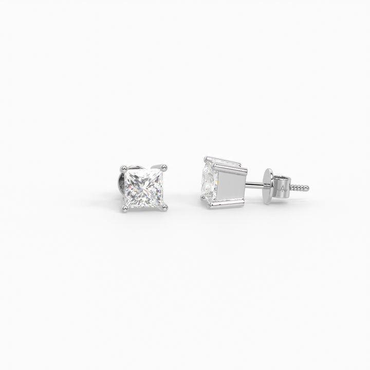 2 ct Princess diamond Studs