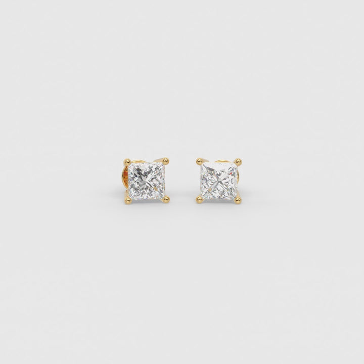 2 ct Princess diamond Studs