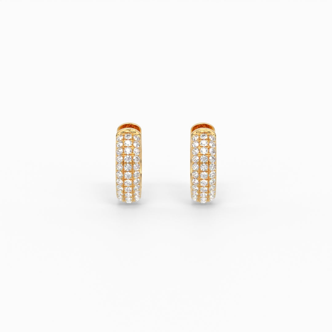 Pavé Diamond Hoops