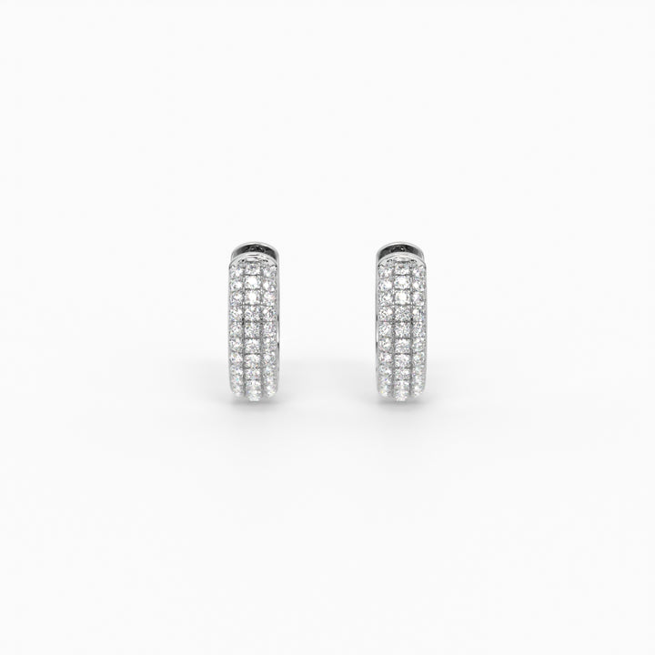 Pavé Diamond Hoops