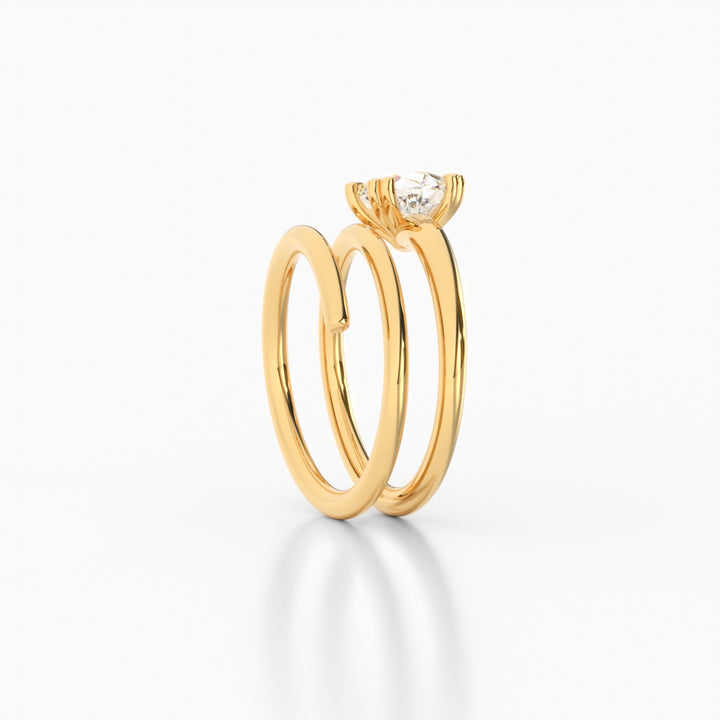 Pear Solitaire Twirl Band 1.20ct