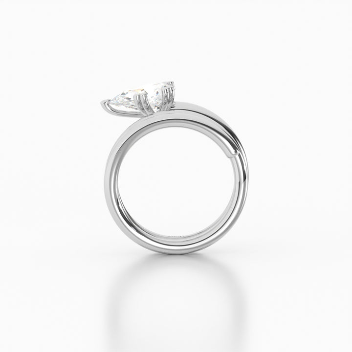 Pear Solitaire Twirl Band 1.20ct