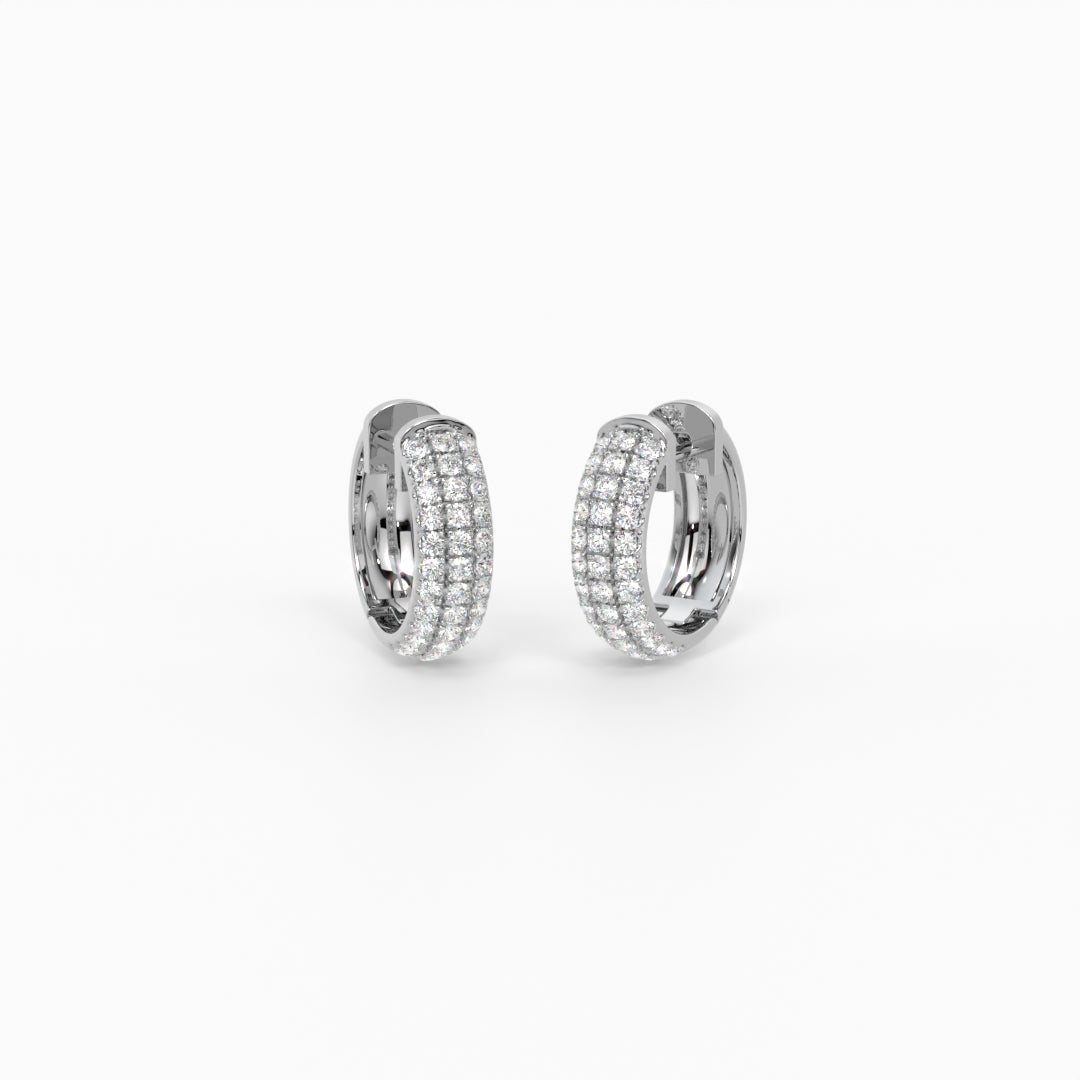 Pavé Diamond Hoops