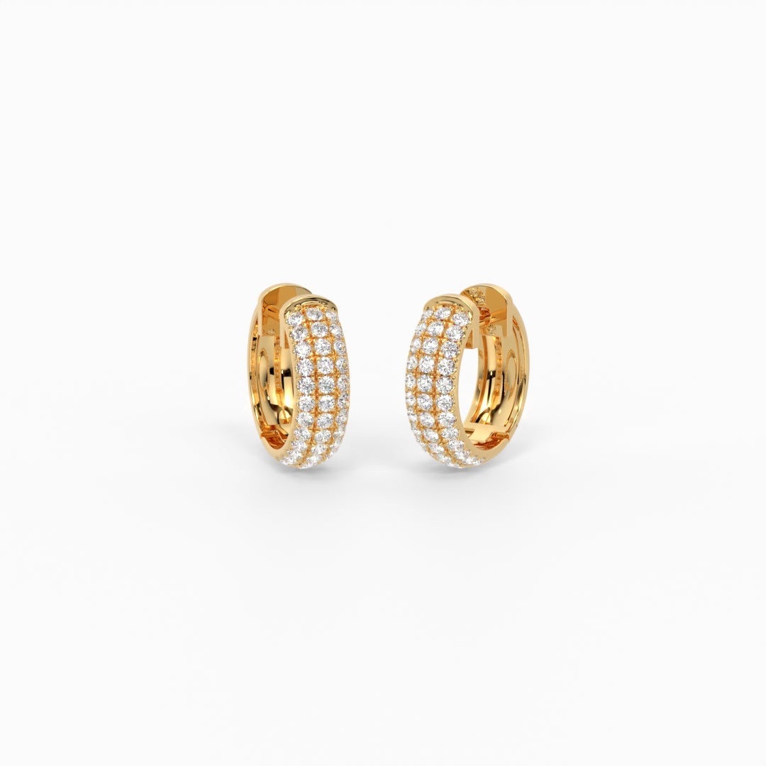 Pavé Diamond Hoops