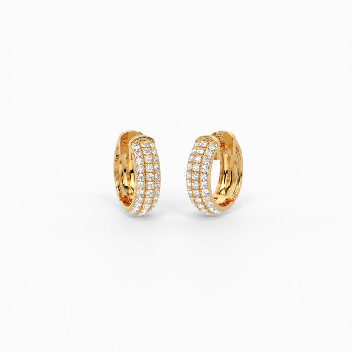 Pavé Diamond Hoops