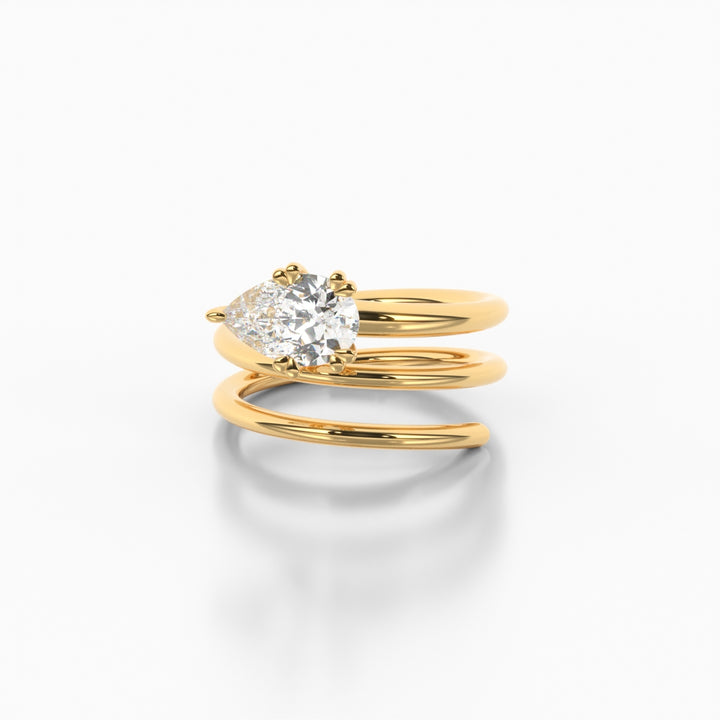 Pear Solitaire Twirl Band 1.20ct