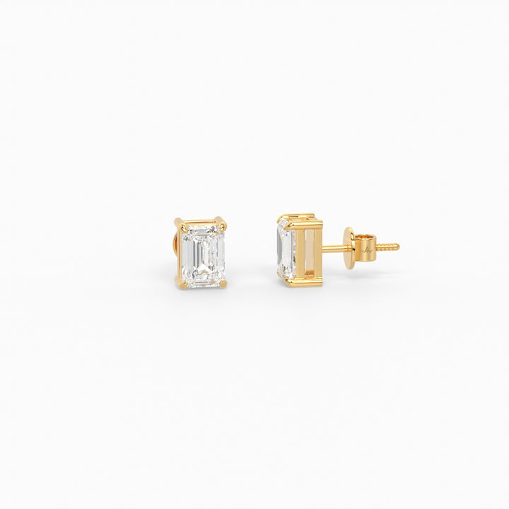 1ct Emerald Diamond Studs