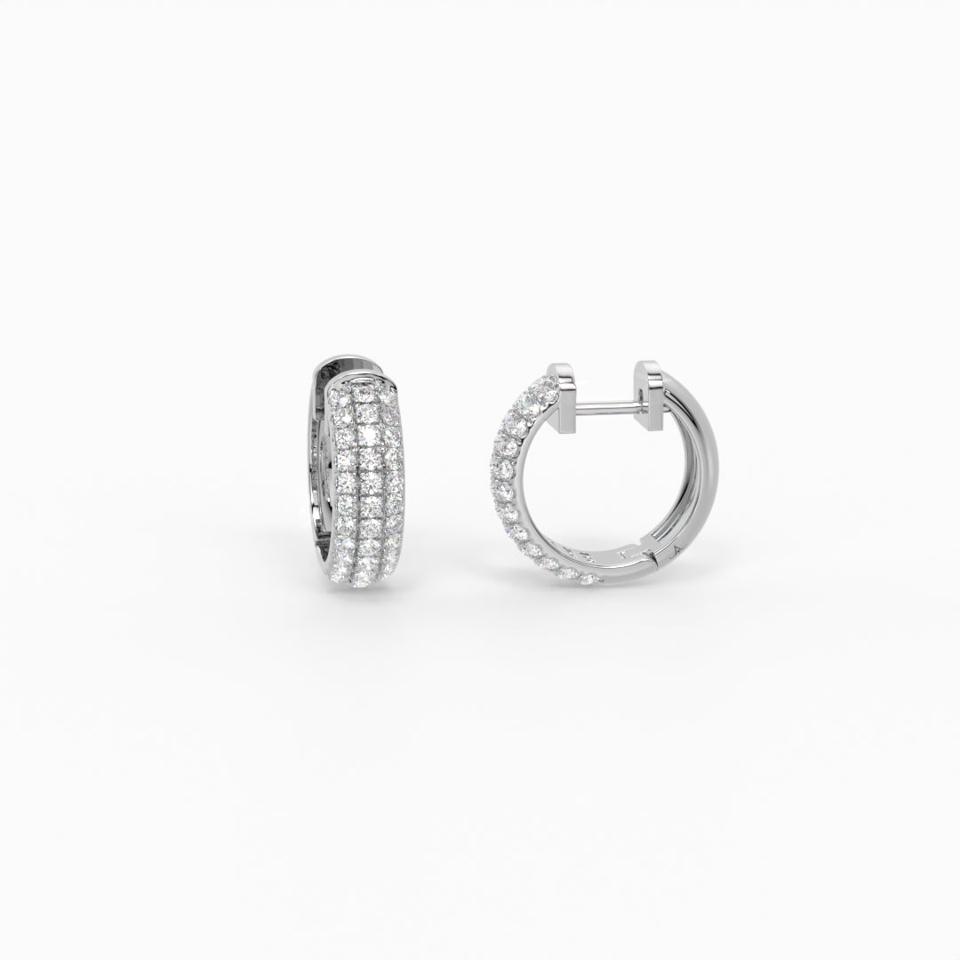 Pavé Diamond Hoops