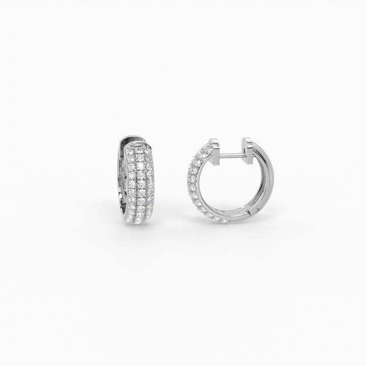 Pavé Diamond Hoops