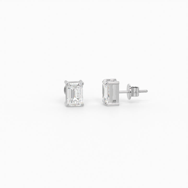 1ct Emerald Diamond Studs