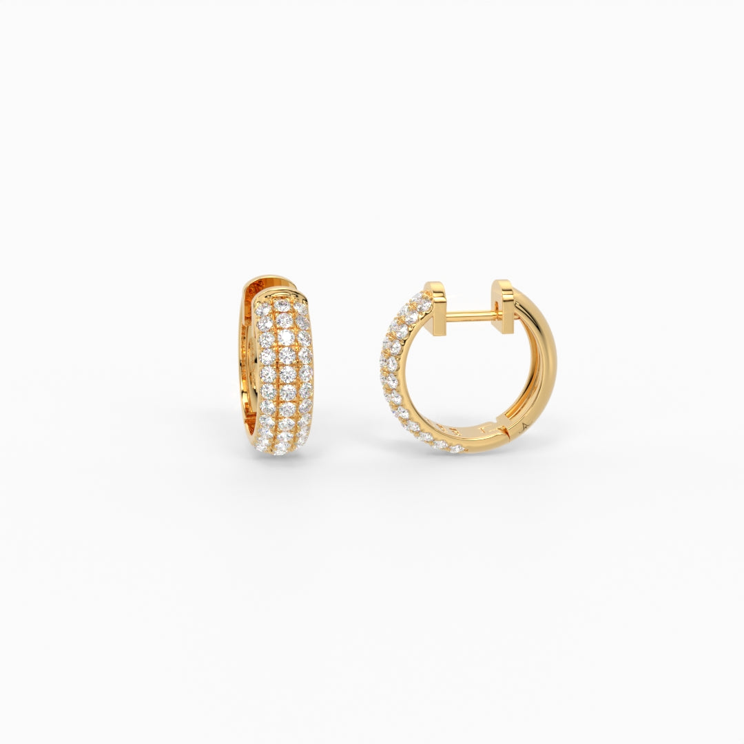 Pavé Diamond Hoops