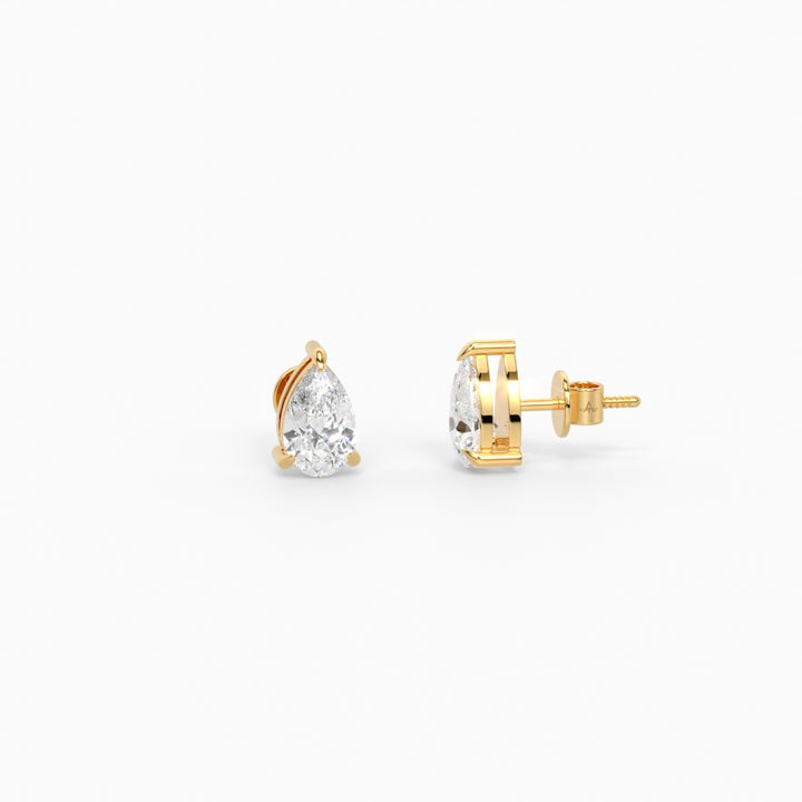 1 ct Pear Diamond Studs