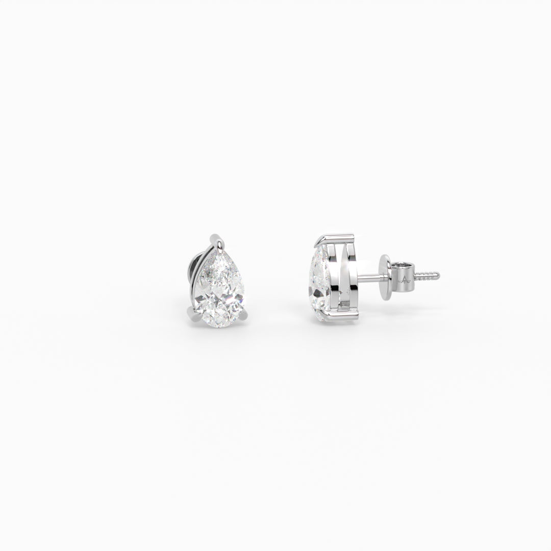 1 ct Pear Diamond Studs