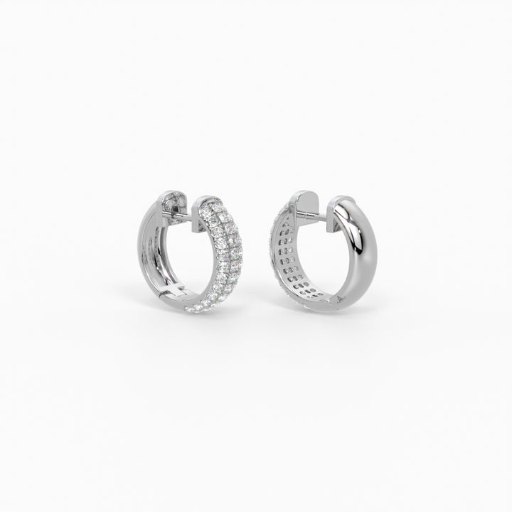 Pavé Diamond Hoops