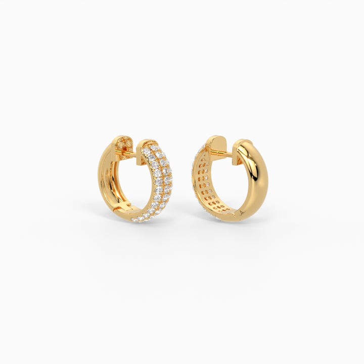 Pavé Diamond Hoops