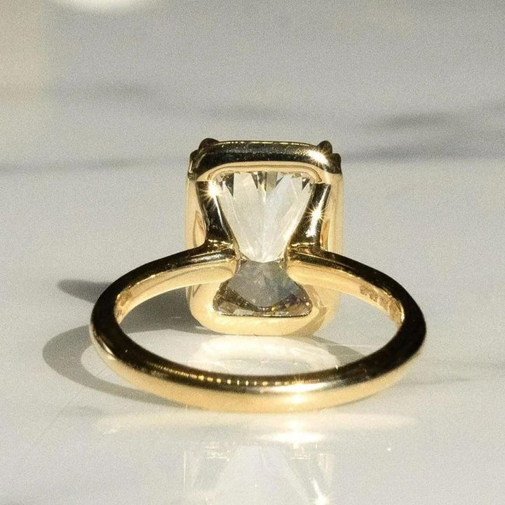 4 Ct Radiant Bezel Ring