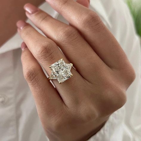 4 Ct Radiant Bezel Ring