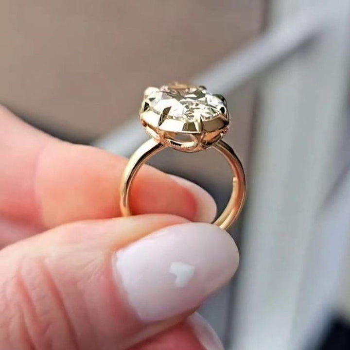 5 Ct Oval Bezel Ring