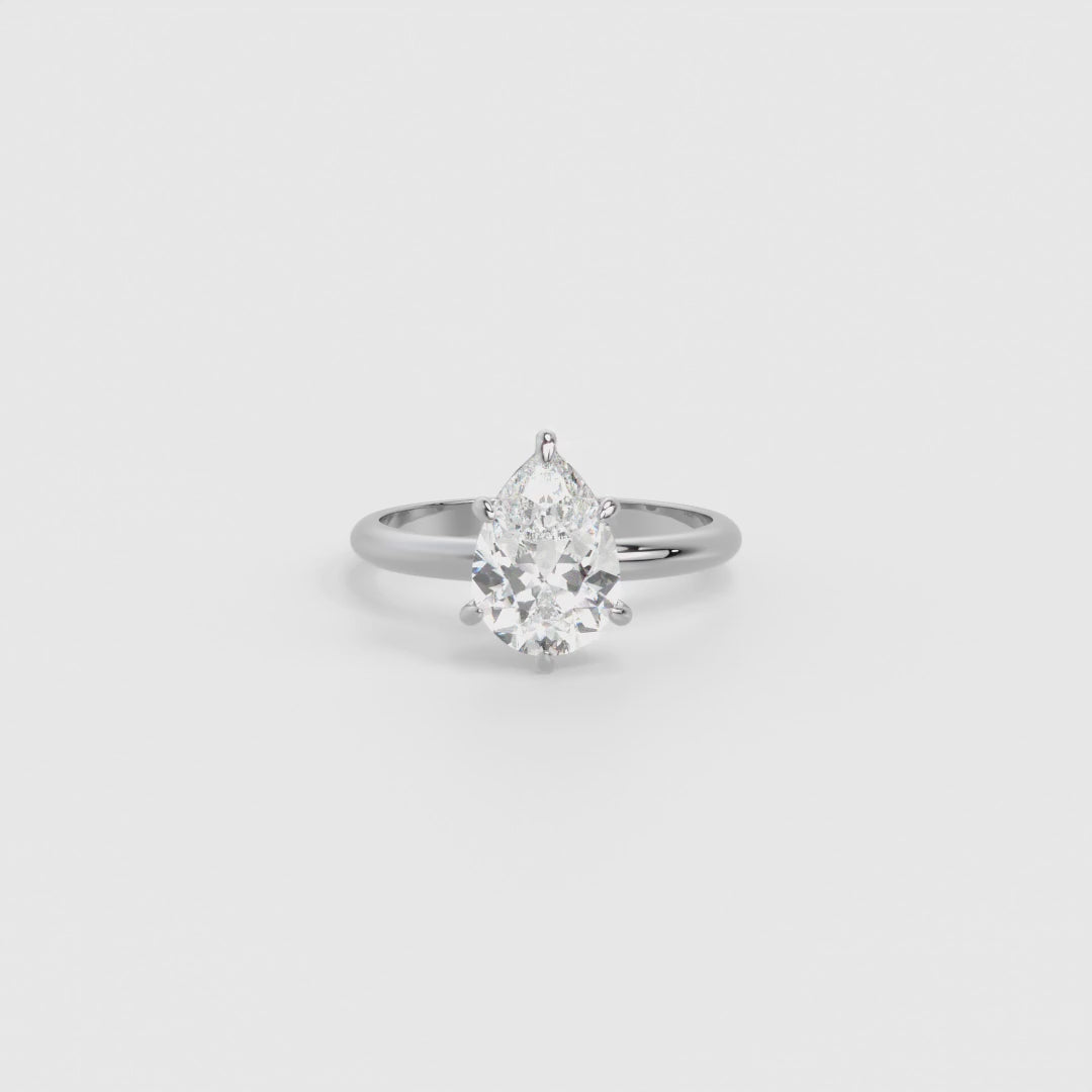 Pear soliatire ring 1.80 ct