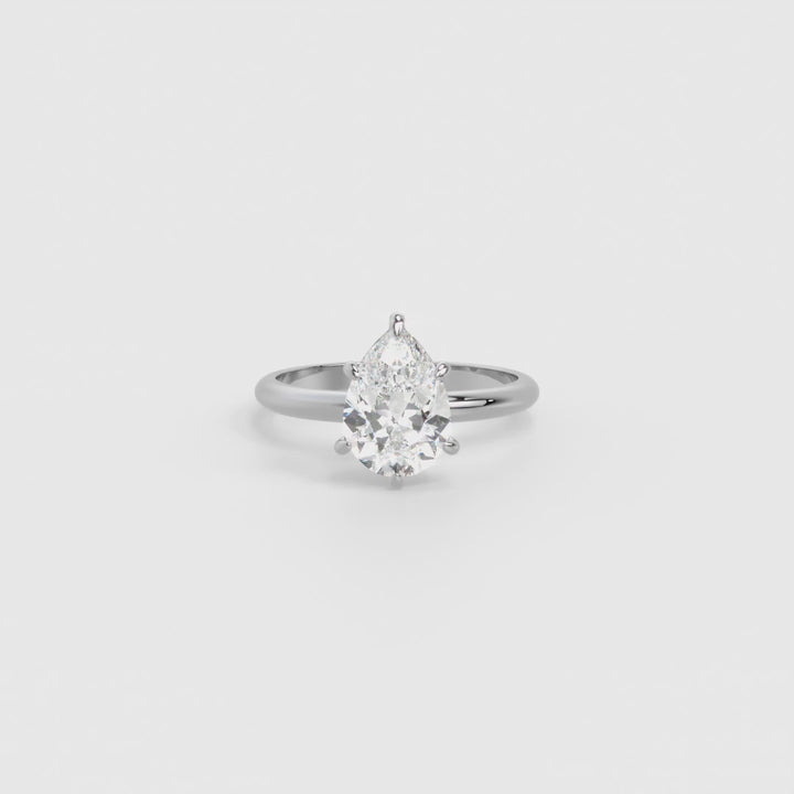 Pear soliatire ring 1.80 ct