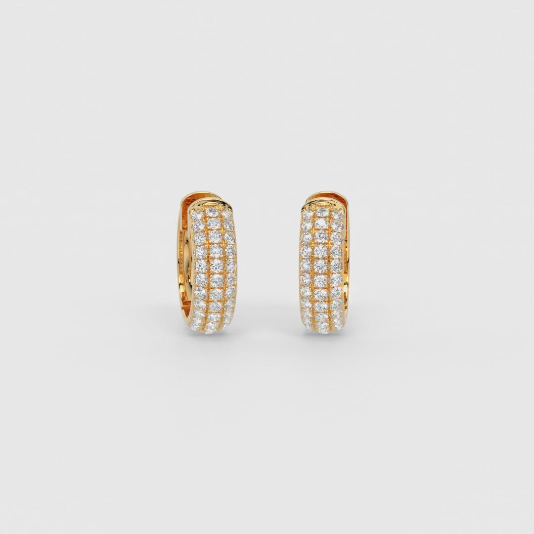 Pavé Diamond Hoops