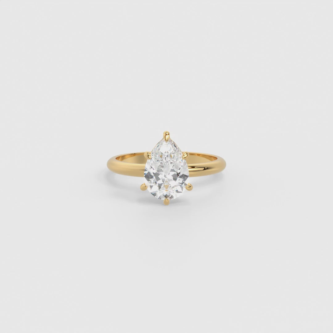 Pear soliatire ring 1.80 ct