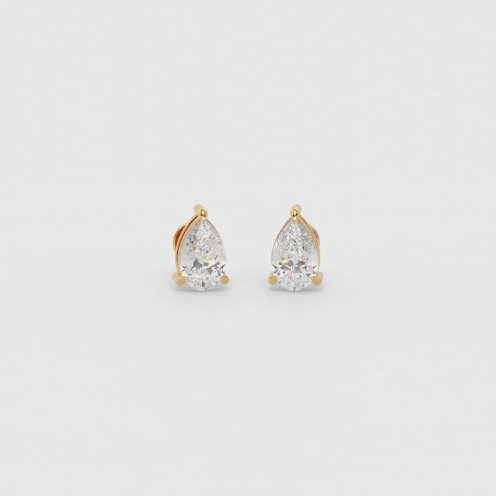 1 ct Pear Diamond Studs