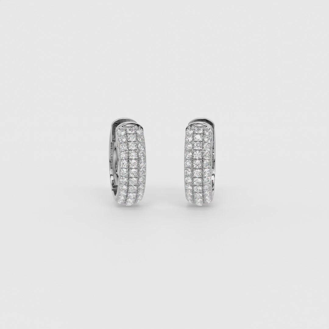 Pavé Diamond Hoops