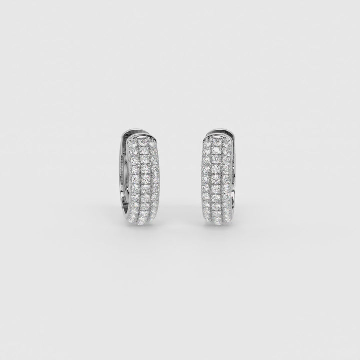 Pavé Diamond Hoops